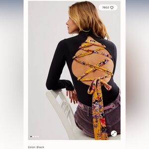 Free people lace up bodysuit size small